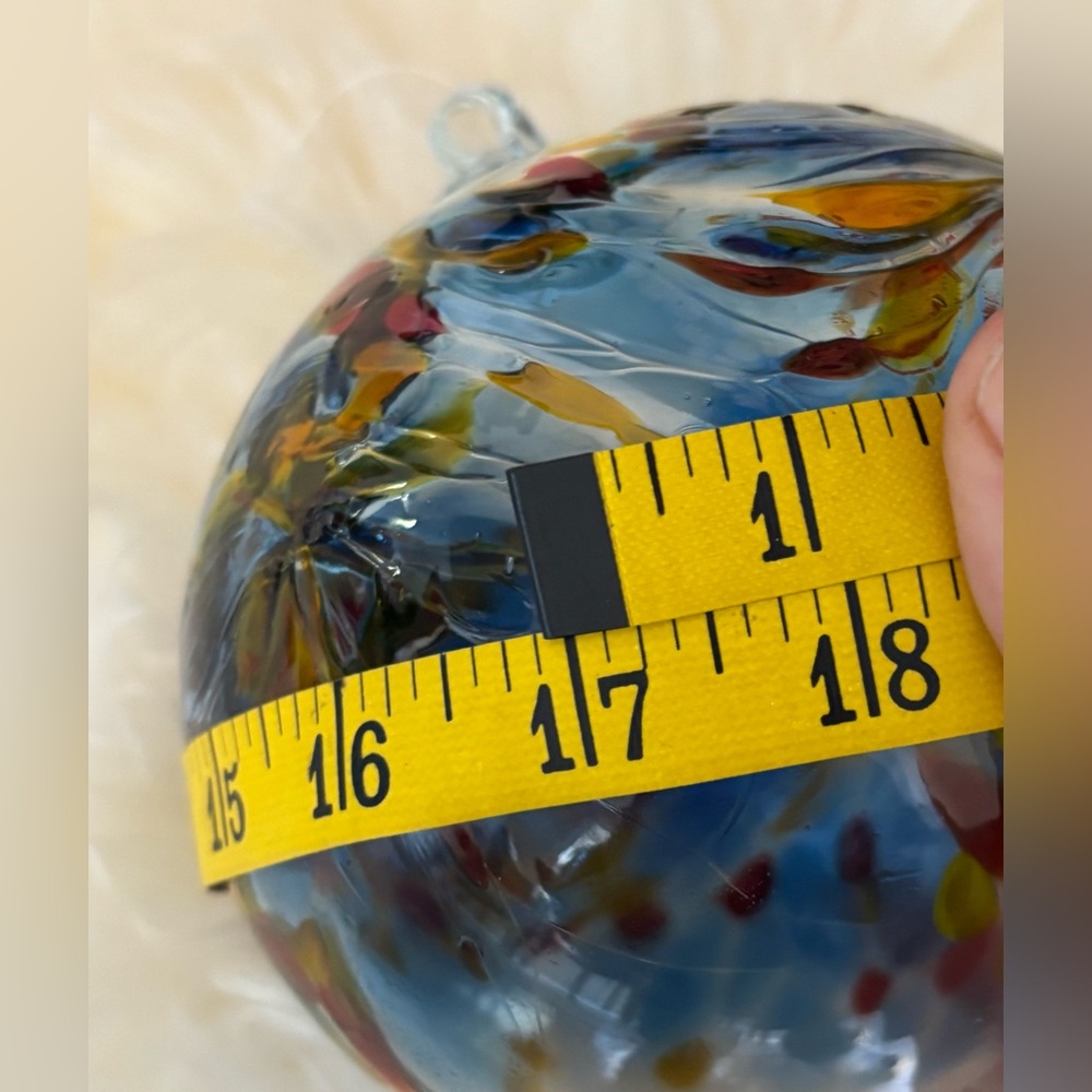 Garden Globe Suncatcher Multicolor Hand Blown Glass - Picture 10 of 12